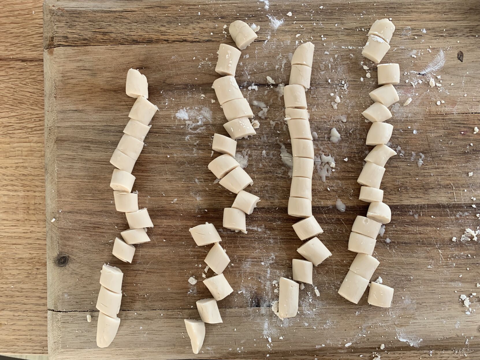 cut up dough